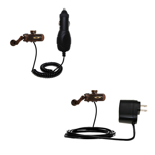 Gomadic Car and Wall Charger Essential Kit suitable for the Motorola RAZRWIRE - Includes both AC Wall and DC Car Charging Options with TipExchange