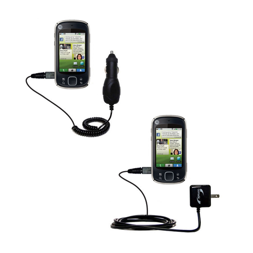 Car & Home Charger Kit compatible with the Motorola CLIQ XT