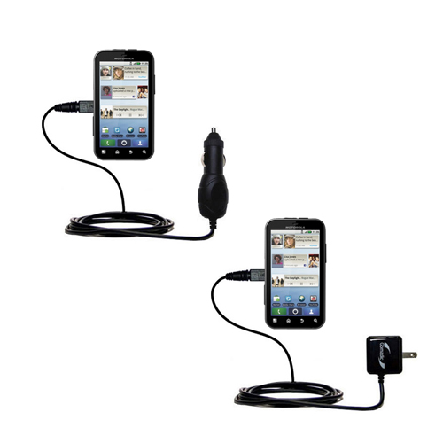 Car & Home Charger Kit compatible with the Motorola DEFY