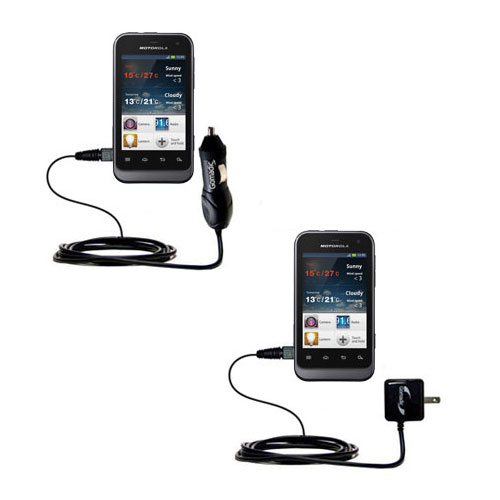 Car & Home Charger Kit compatible with the Motorola DEFY Mini / XT320