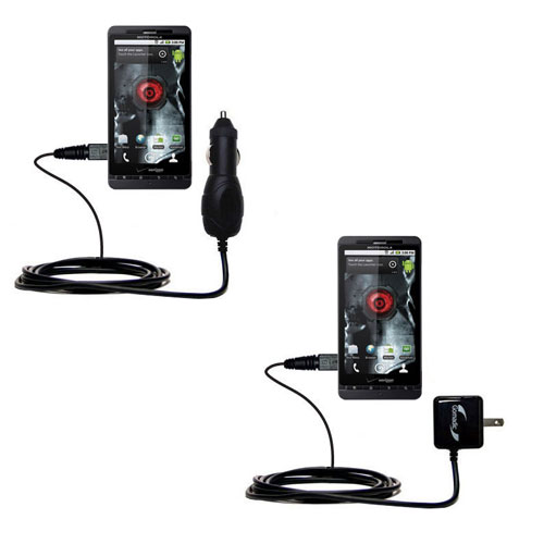 Car & Home Charger Kit compatible with the Motorola Droid X