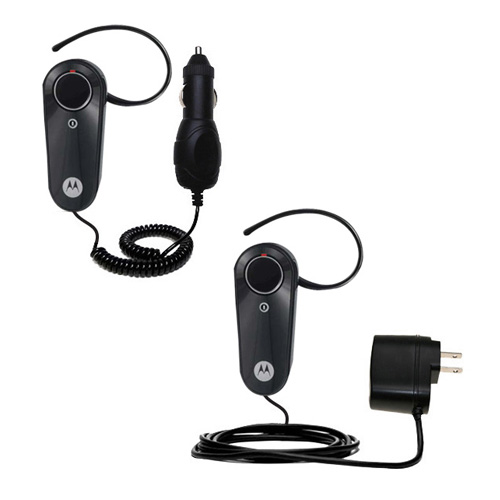 Car & Home Charger Kit compatible with the Motorola H375 cradle