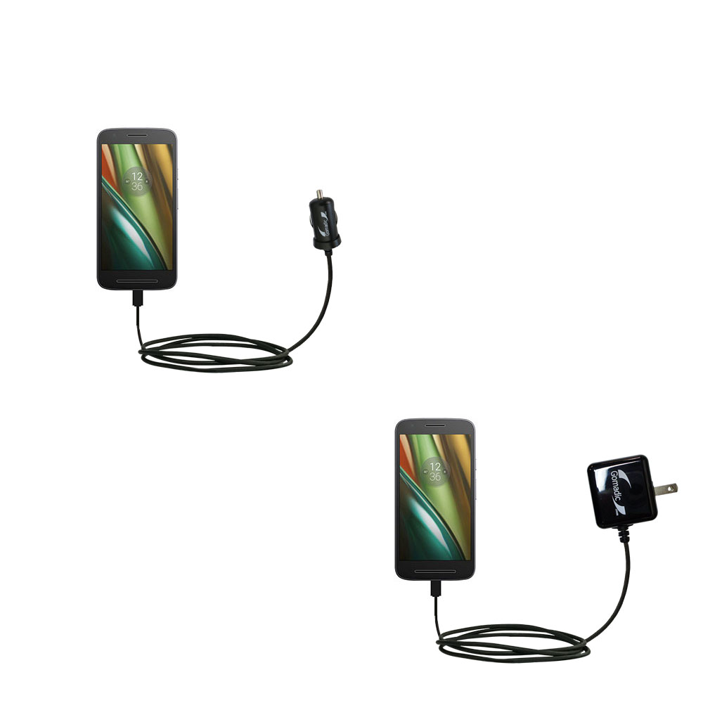 Car & Home Charger Kit compatible with the Motorola Moto E3