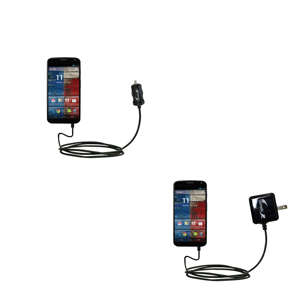 Car & Home Charger Kit compatible with the Motorola Moto X