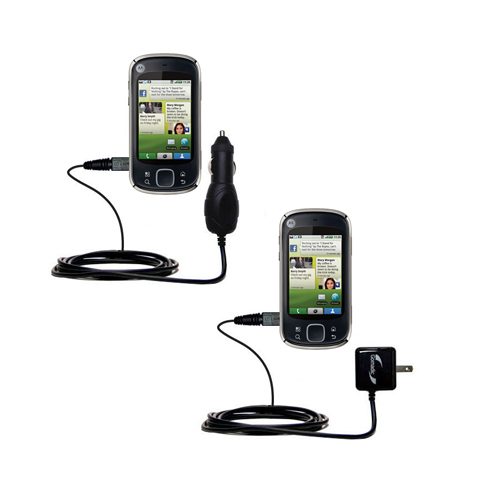 Gomadic Car and Wall Charger Essential Kit suitable for the Motorola QUENCH - Includes both AC Wall and DC Car Charging Options with TipExchange