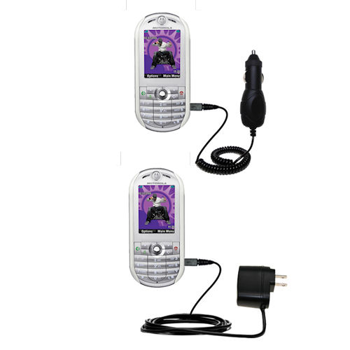 Car & Home Charger Kit compatible with the Motorola ROKR E2 E6