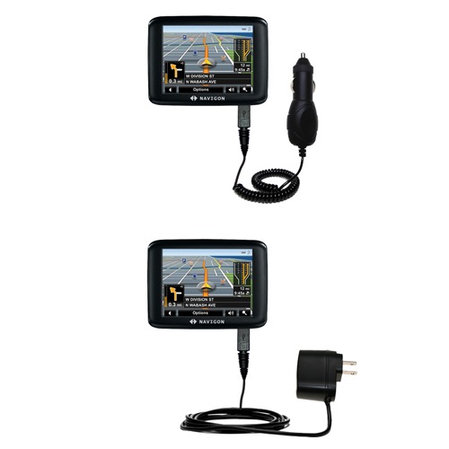 Car & Home Charger Kit compatible with the Navigon 2090s