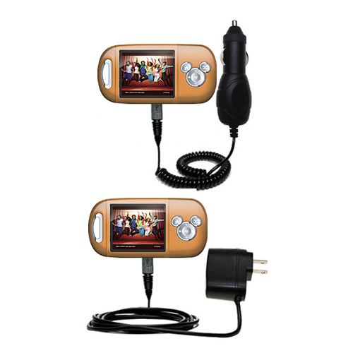 Car & Home Charger Kit compatible with the Nickelodean Digitial Blue Mix Max Player