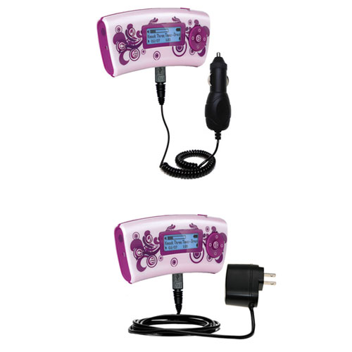 Car & Home Charger Kit compatible with the Nickelodean Spongebob Squarepants MP3 Player