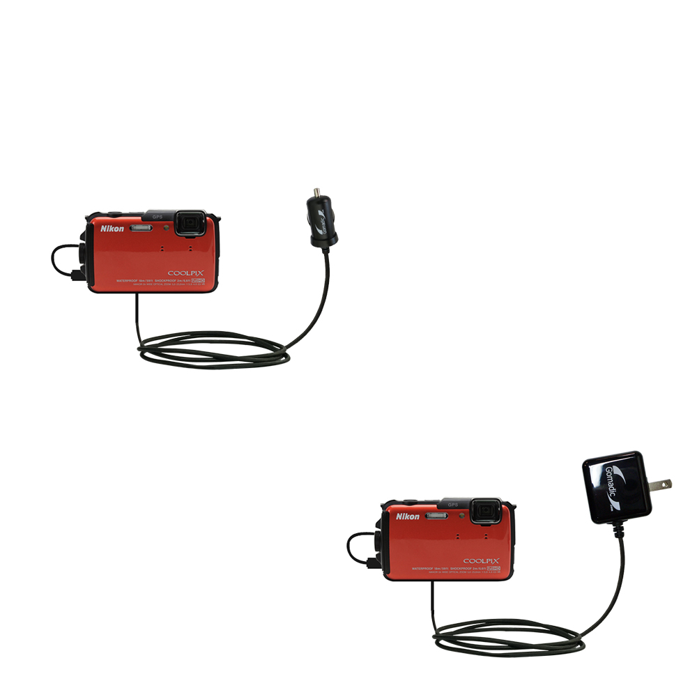 Car & Home Charger Kit compatible with the Nikon Coolpix AW110