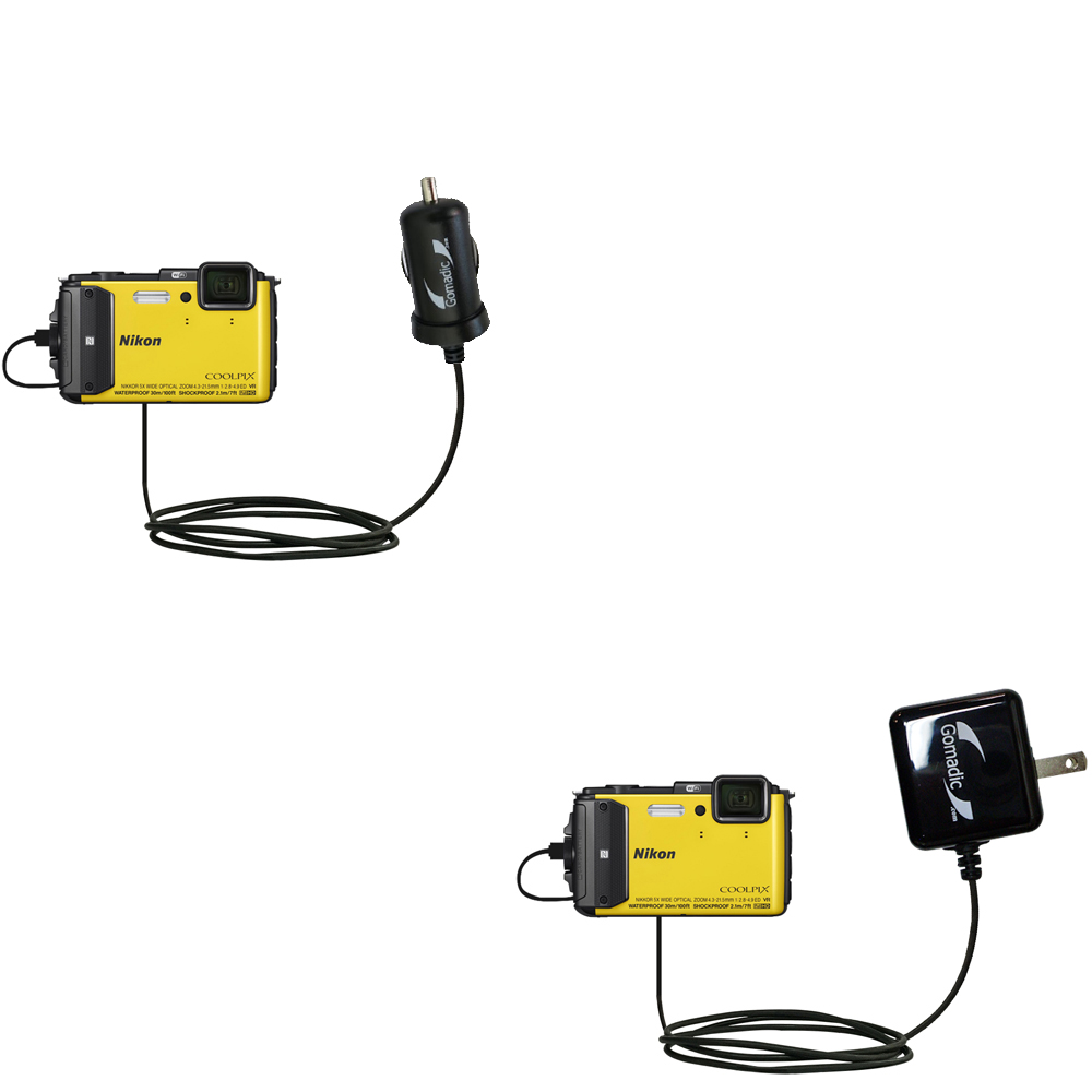 Car & Home Charger Kit compatible with the Nikon Coolpix AW130