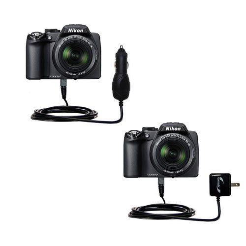 Car & Home Charger Kit compatible with the Nikon Coolpix P100
