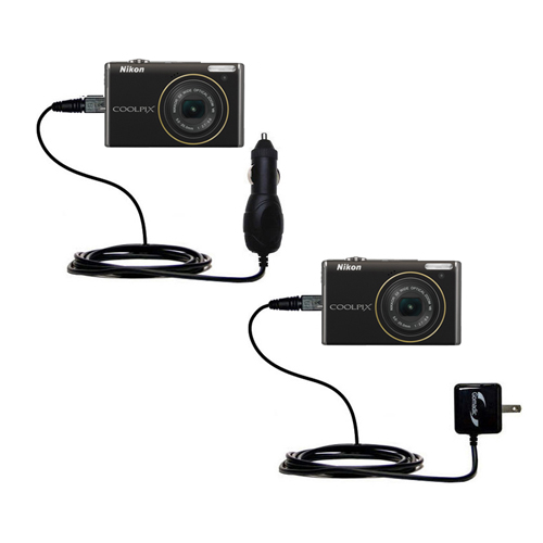 Car & Home Charger Kit compatible with the Nikon Coolpix S640