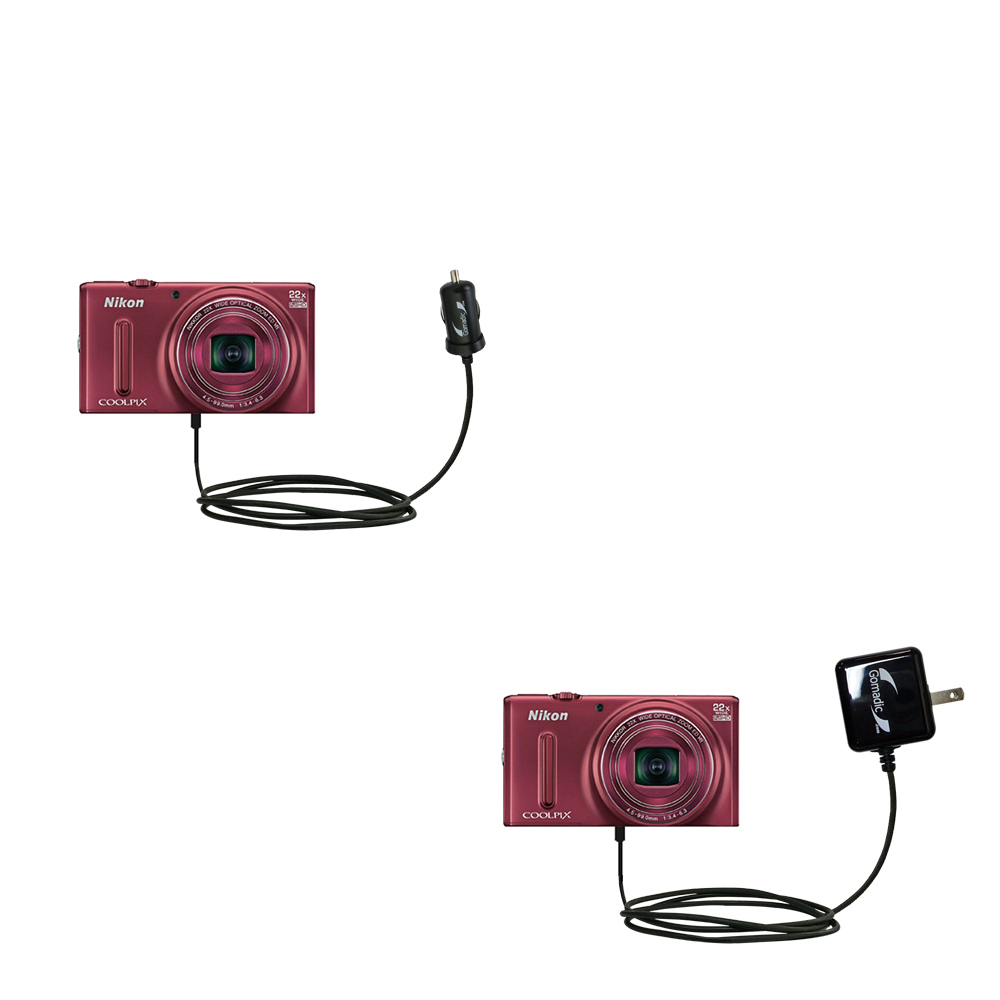 Car & Home Charger Kit compatible with the Nikon Coolpix S9600