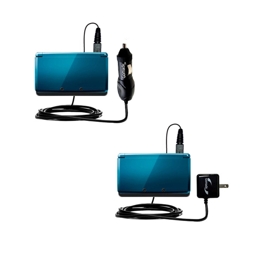 Car & Home Charger Kit compatible with the Nintendo 3DS