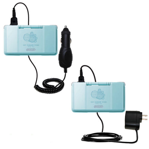 Gomadic Car and Wall Charger Essential Kit suitable for the Nintendo DS / NDS - Includes both AC Wall and DC Car Charging Options with TipExchange