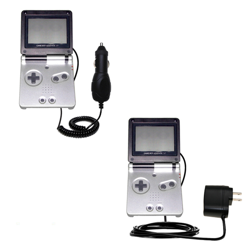Car & Home Charger Kit compatible with the Nintendo Gameboy Advanced SP / GBA SP