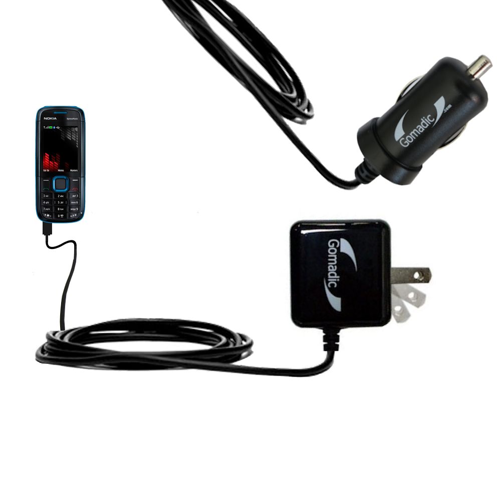 Car & Home Charger Kit compatible with the Nokia 5130 5220 5300 5310