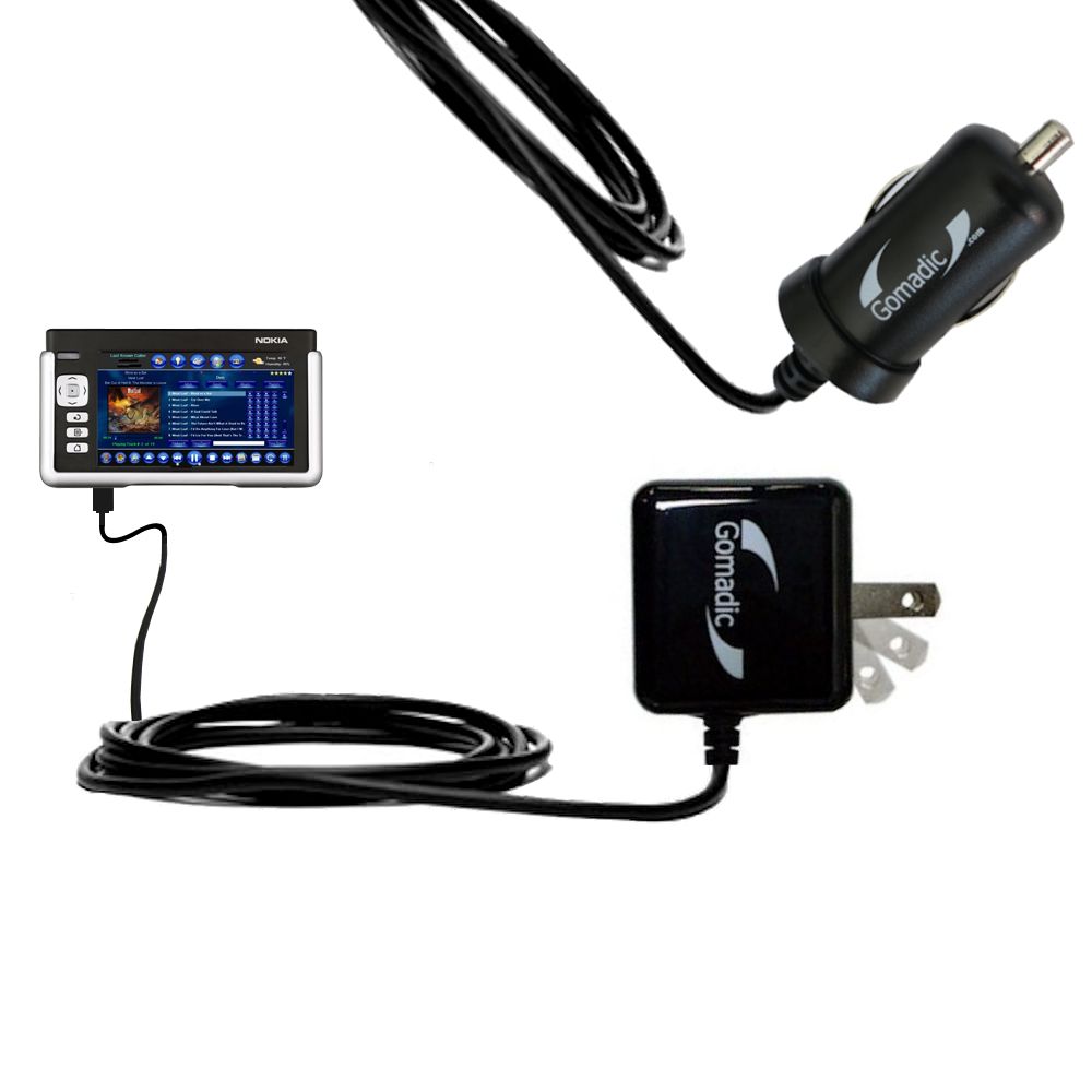 Car & Home Charger Kit compatible with the Nokia 770 tablet