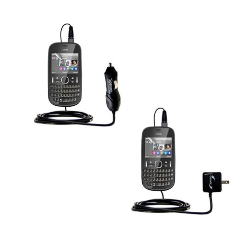 Car & Home Charger Kit compatible with the Nokia Asha 200