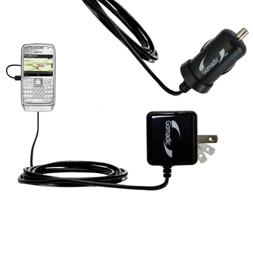 Car & Home Charger Kit compatible with the Nokia E71 E71x E75