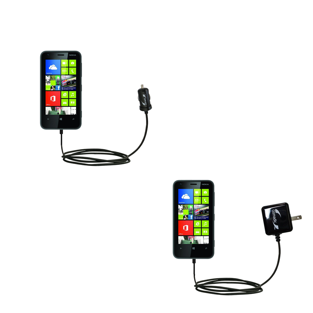 Car & Home Charger Kit compatible with the Nokia Lumia 620