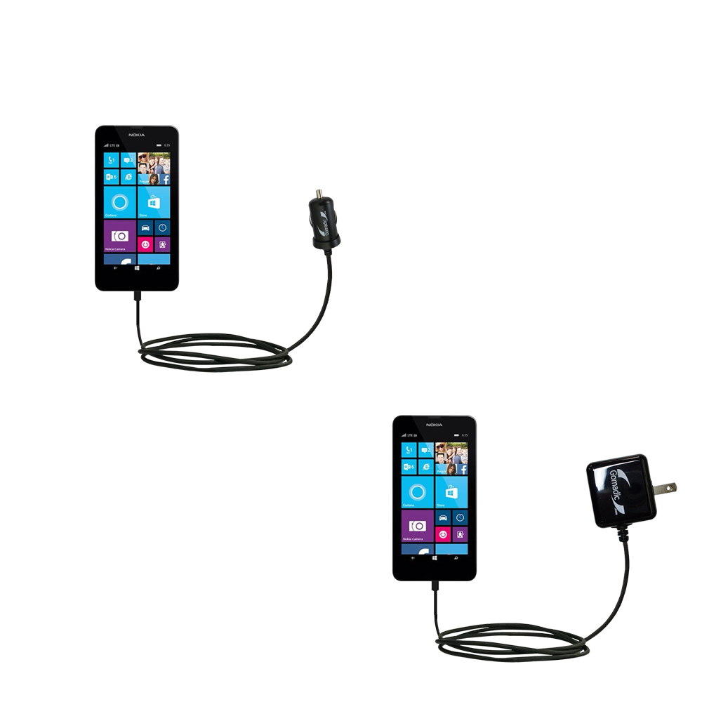 Car & Home Charger Kit compatible with the Nokia Lumia 635