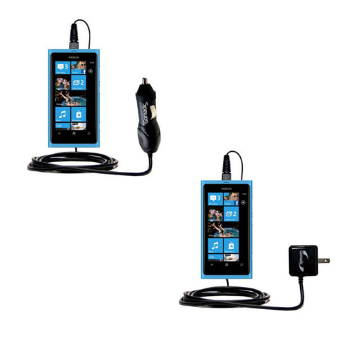 Car & Home Charger Kit compatible with the Nokia Lumia 800
