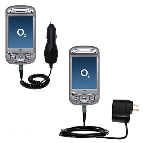 Gomadic Car and Wall Charger Essential Kit suitable for the O2 XDA Trion - Includes both AC Wall and DC Car Charging Options with TipExchange