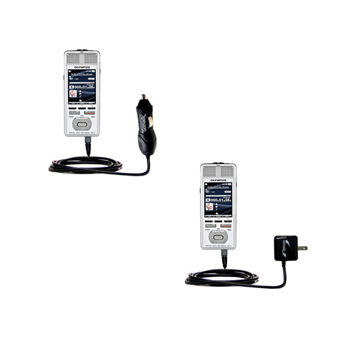 Car & Home Charger Kit compatible with the Olympus DM-2