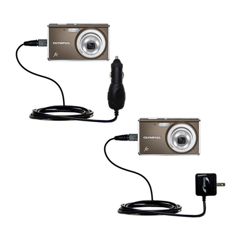 Car & Home Charger Kit compatible with the Olympus FE-4020 Digital Camera