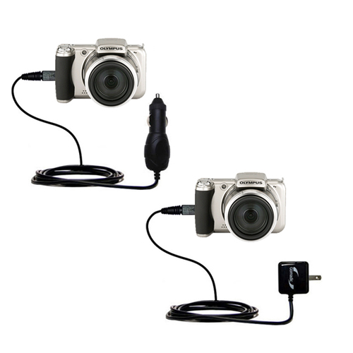 Car & Home Charger Kit compatible with the Olympus SP-800UZ Digital Camera