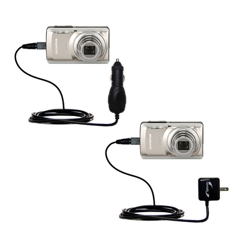 Car & Home Charger Kit compatible with the Olympus Stylus-7040 Digital Camera