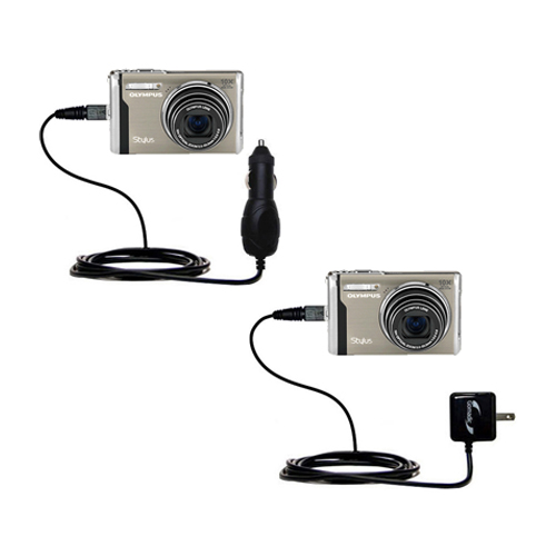 Car & Home Charger Kit compatible with the Olympus Stylus-9010 Digital Camera