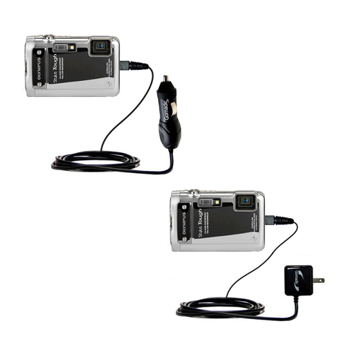 Car & Home Charger Kit compatible with the Olympus Stylus TOUGH 8010