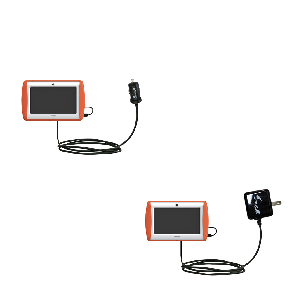 Gomadic Car and Wall Charger Essential Kit suitable for the Orgeon Scientific Meep - Includes both AC Wall and DC Car Charging Options with TipExchange
