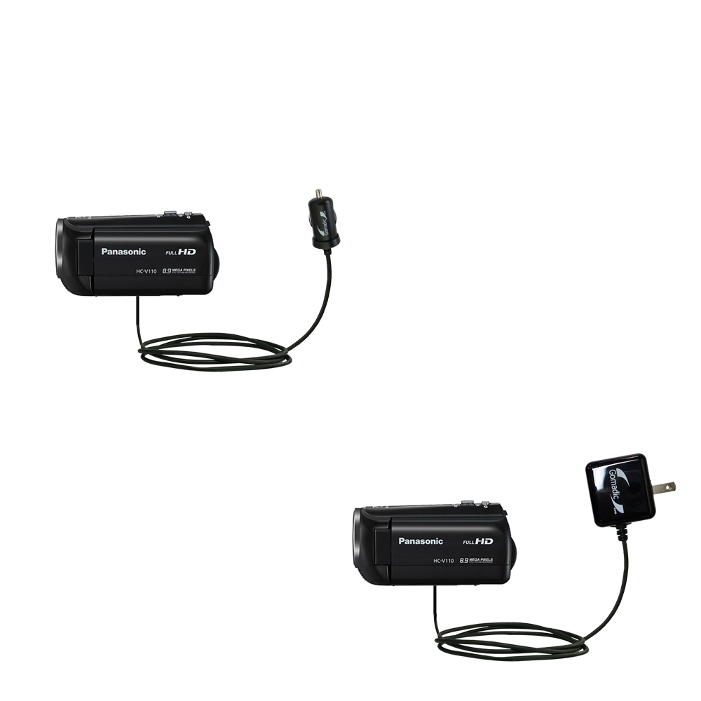 Car & Home Charger Kit compatible with the Panasonic HC-V110