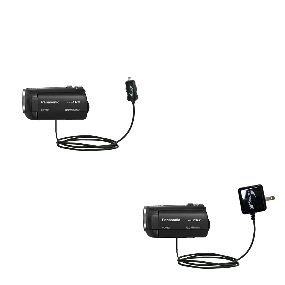 Car & Home Charger Kit compatible with the Panasonic HC-V201