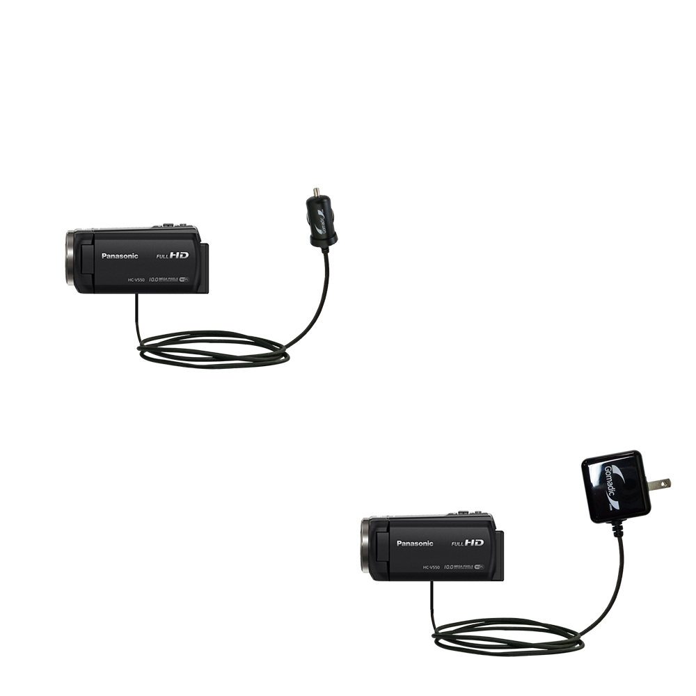 Car & Home Charger Kit compatible with the Panasonic HC-V250 / V250