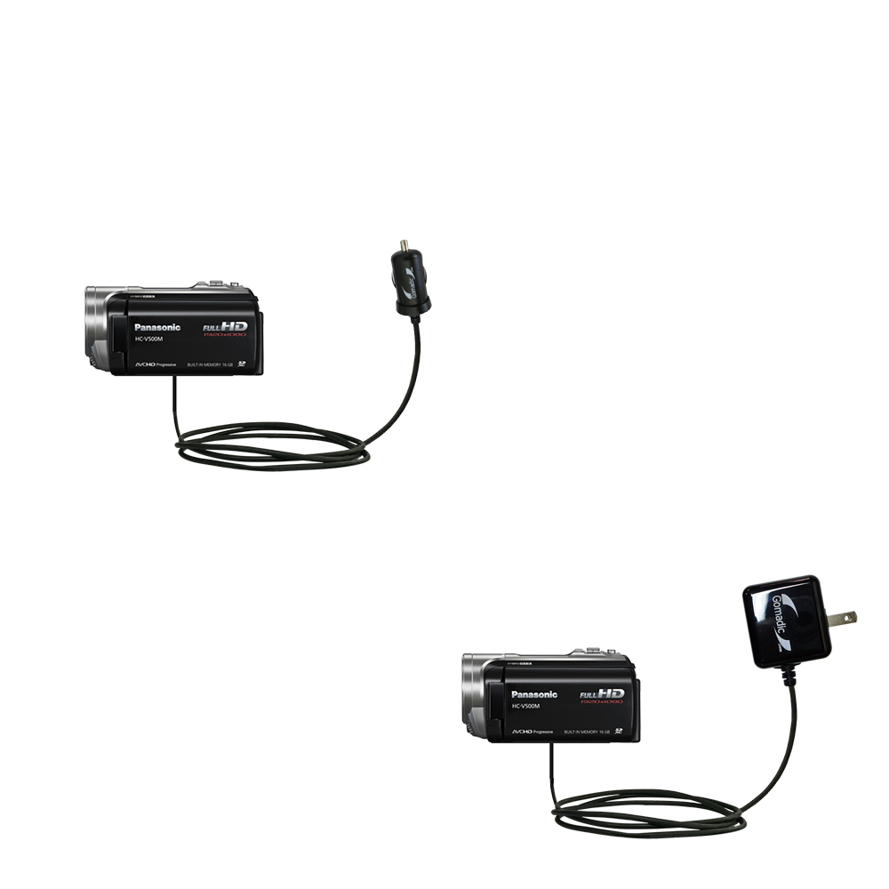 Car & Home Charger Kit compatible with the Panasonic HC-V500