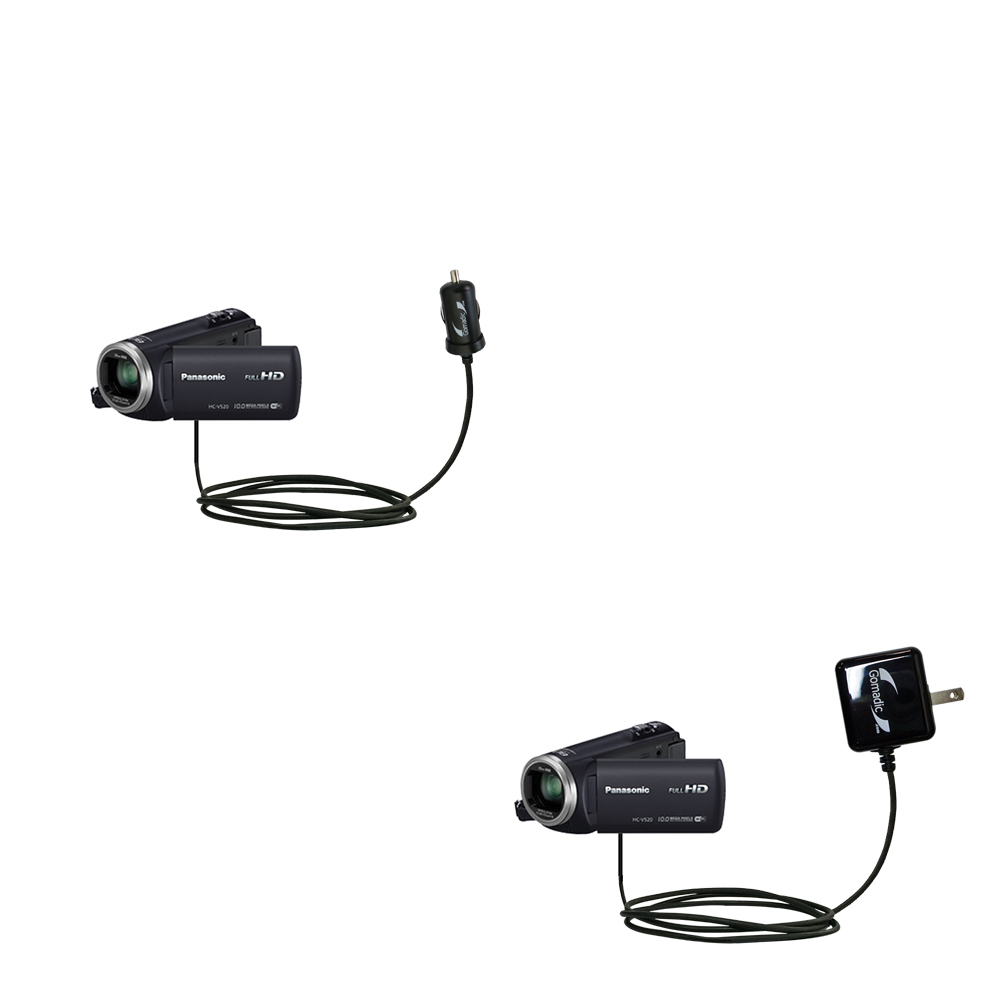 Car & Home Charger Kit compatible with the Panasonic HC-V510 / V520