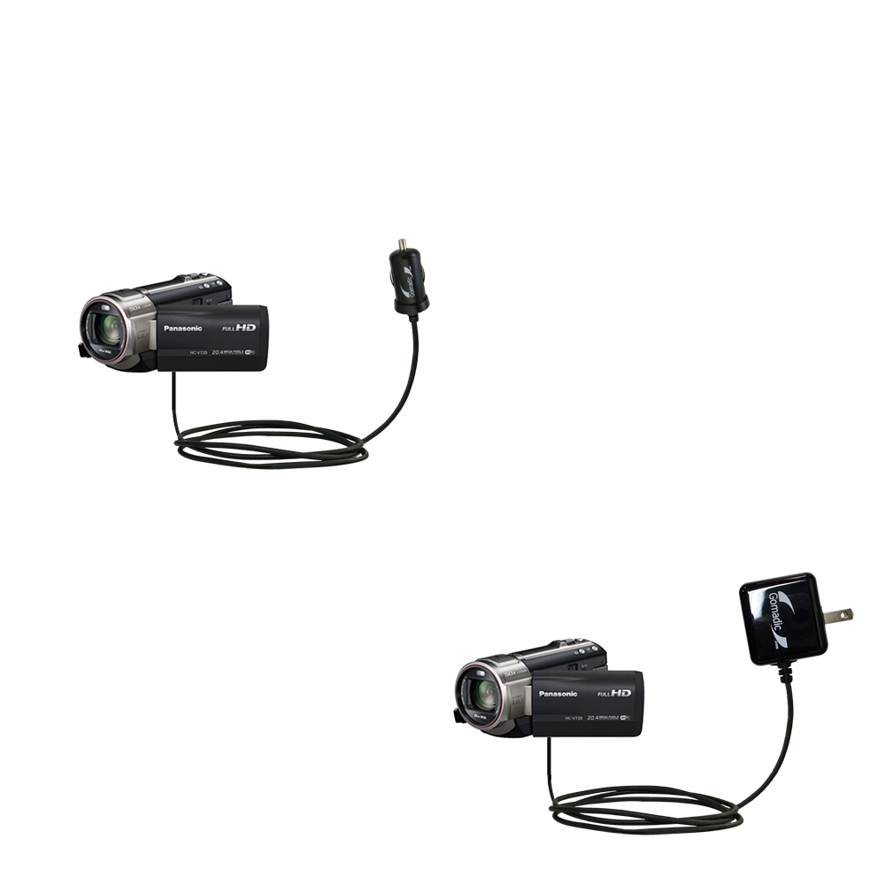Car & Home Charger Kit compatible with the Panasonic HC-V710 / V720