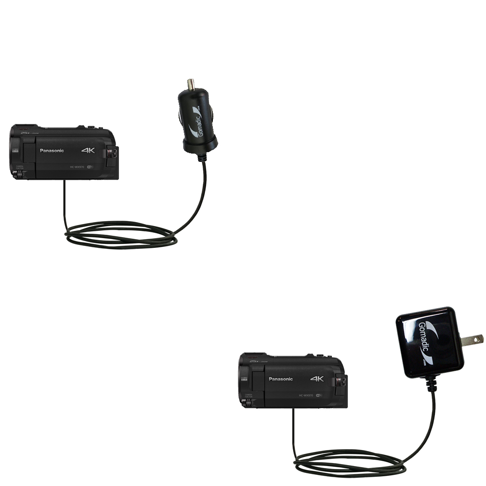 Car & Home Charger Kit compatible with the Panasonic HC-WX970 / HC-WX979