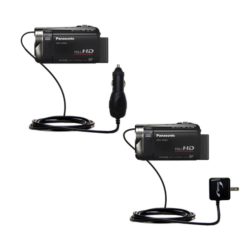 Car & Home Charger Kit compatible with the Panasonic HDC-SD60 Video Camera