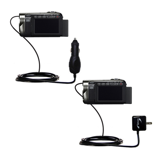 Car & Home Charger Kit compatible with the Panasonic HDC-TM60 Video Camera