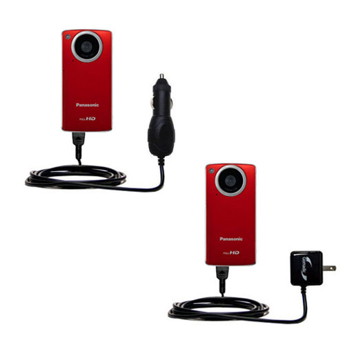 Car & Home Charger Kit compatible with the Panasonic HM-TA1R Digital HD Camcorder