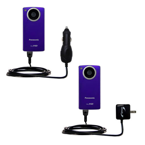 Car & Home Charger Kit compatible with the Panasonic HM-TA1V Digital HD Camcorder