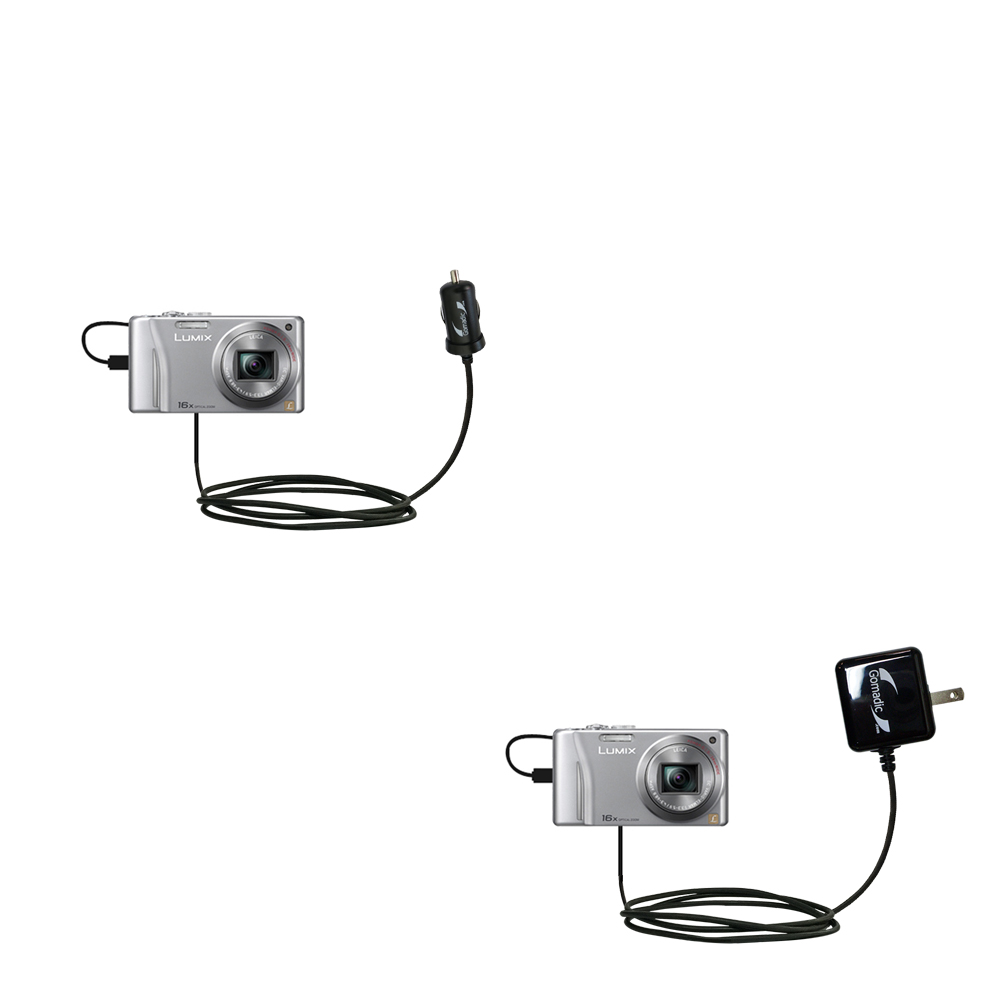 Car & Home Charger Kit compatible with the Panasonic Lumix DMC-SZ8