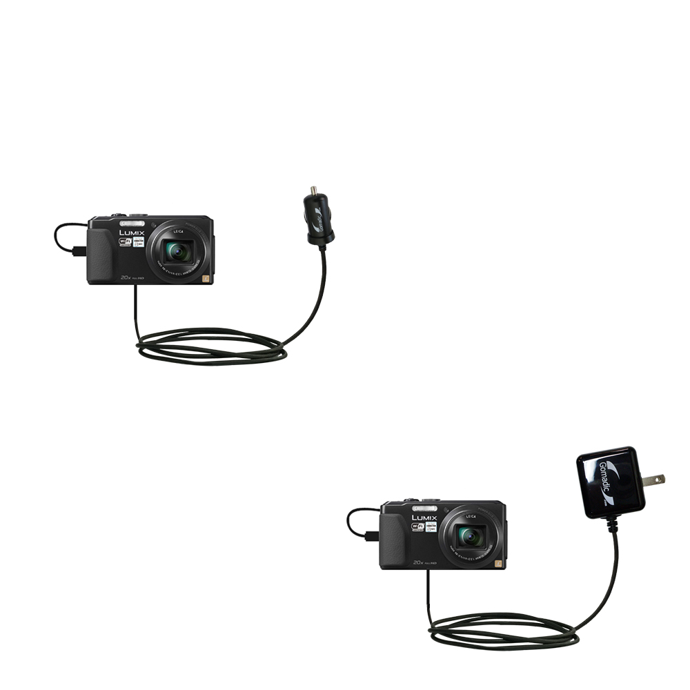 Car & Home Charger Kit compatible with the Panasonic Lumix DMC-TZ40