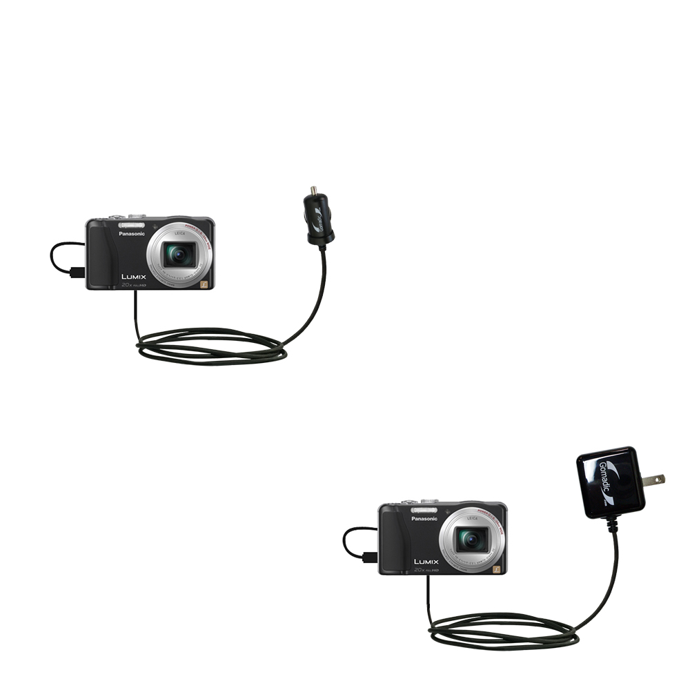 Car & Home Charger Kit compatible with the Panasonic Lumix DMC-ZS19K